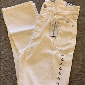 NWT - White Straight-Leg Distressed Jeans